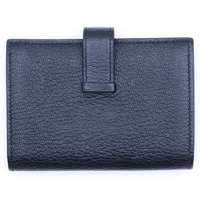 Hermes Bearn Mini Card Case Silver Black