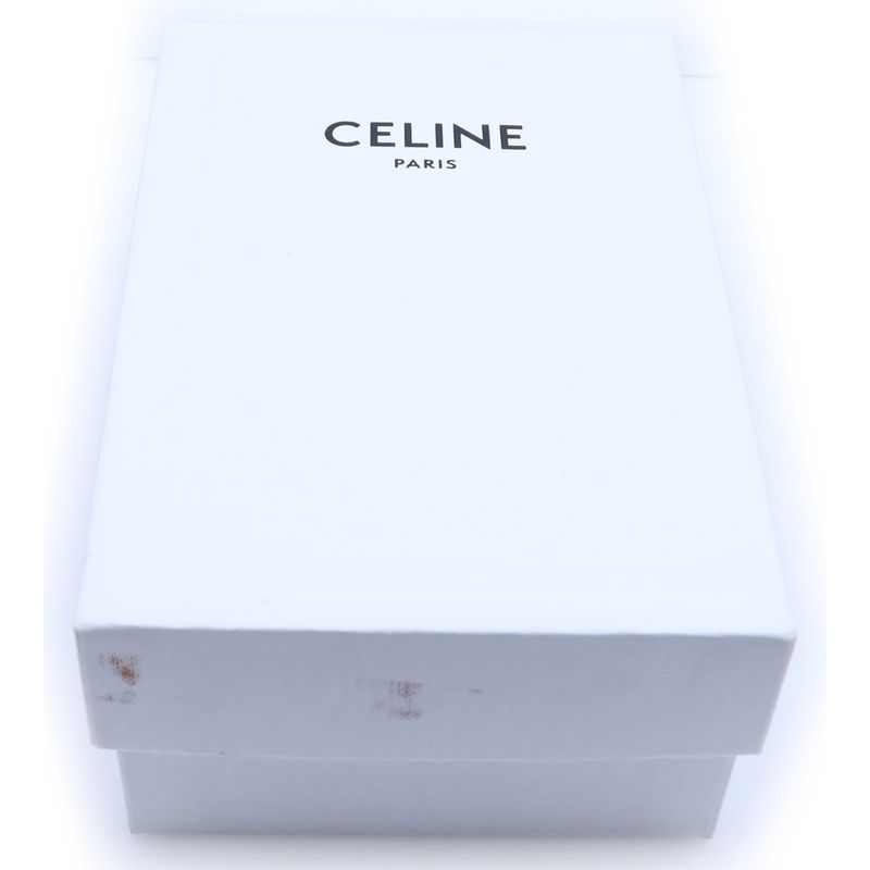 Celine Triomphe Small Flap Wallet Trifold Black Calfskin