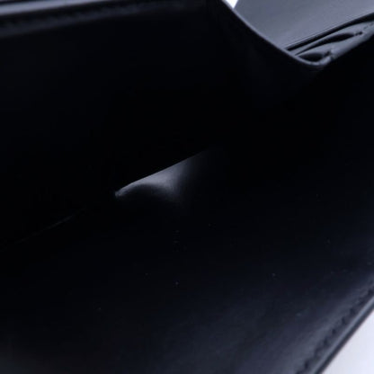 Celine Triomphe Small Flap Wallet Trifold Black Calfskin