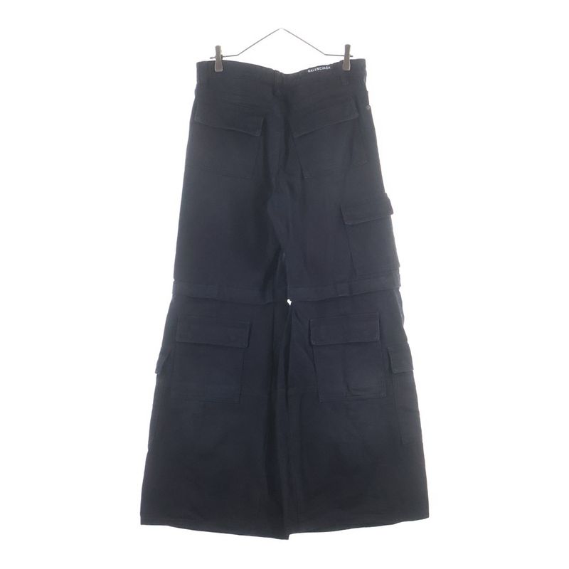 Balenciaga Denim Flared Cargo Shark Pants