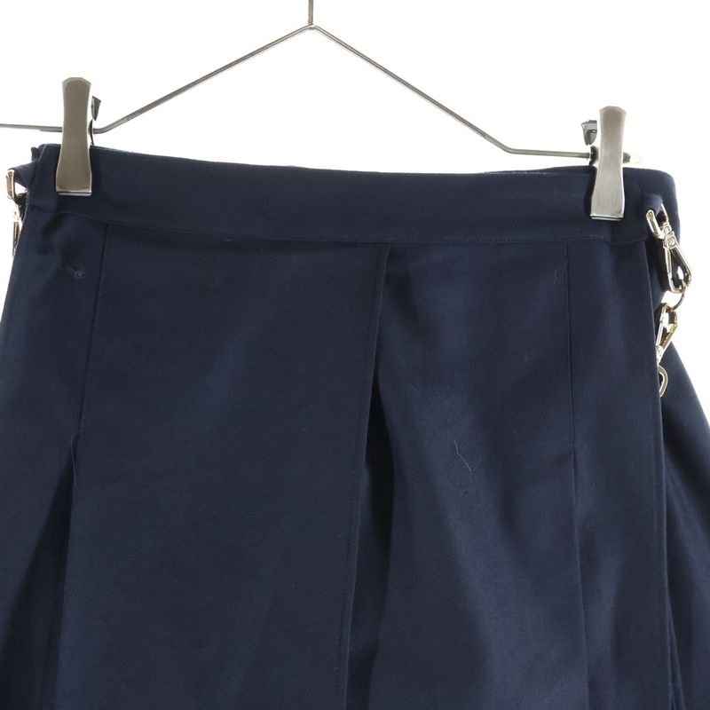 Fendi High Waist Slim Fit Shorts Navy
