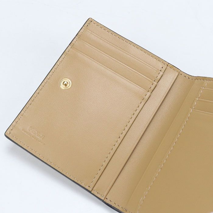 Fendi Bifold Wallet with Coin Purse Calfskin