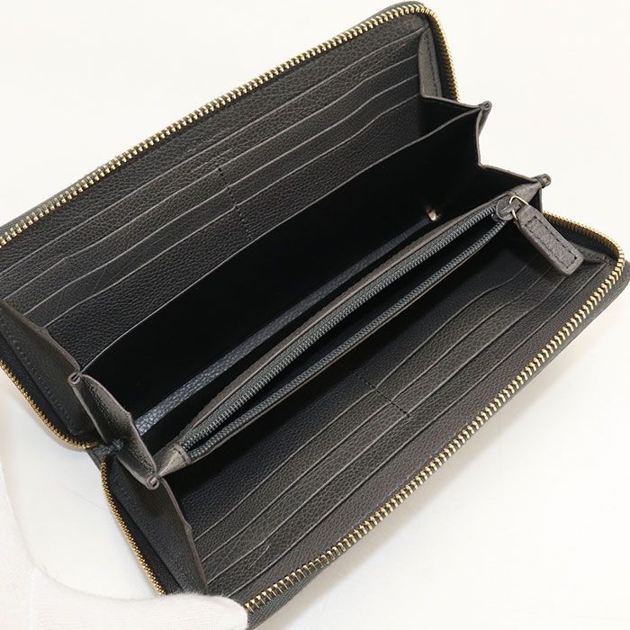 Saint Laurent Monogram Wallet Zip Around Leather