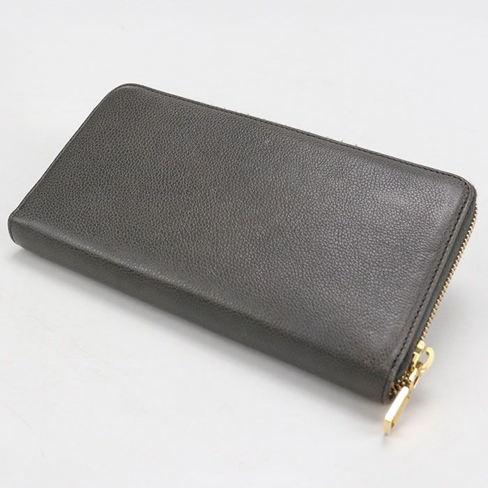 Saint Laurent Monogram Wallet Zip Around Leather