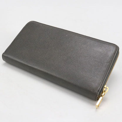 Saint Laurent Monogram Wallet Zip Around Leather
