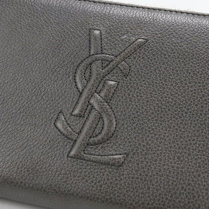 Saint Laurent Monogram Wallet Zip Around Leather