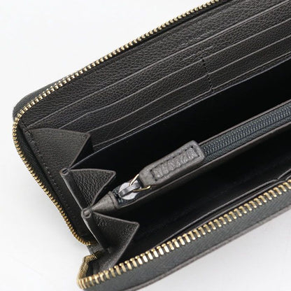 Saint Laurent Monogram Wallet Zip Around Leather