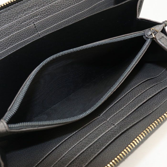 Saint Laurent Monogram Wallet Zip Around Leather
