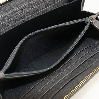 Saint Laurent Monogram Wallet Zip Around Leather
