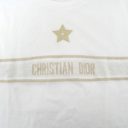 Dior T-Shirt Logo Band Star Motif S White Gold