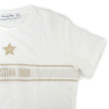 Dior T-Shirt Logo Band Star Motif S White Gold