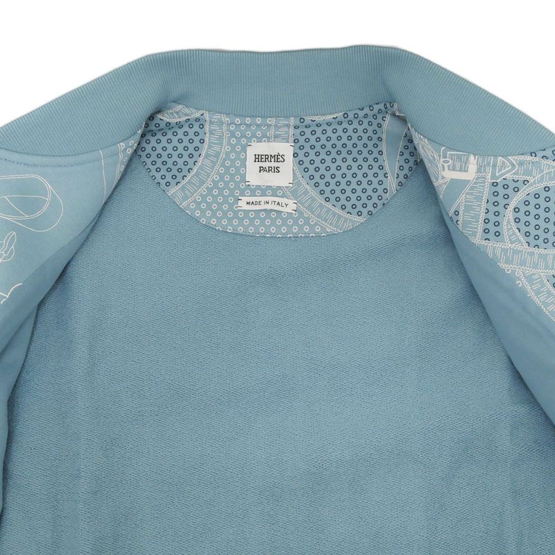 Hermes Jacket Eperon D'or Finesse 38 Light Blue