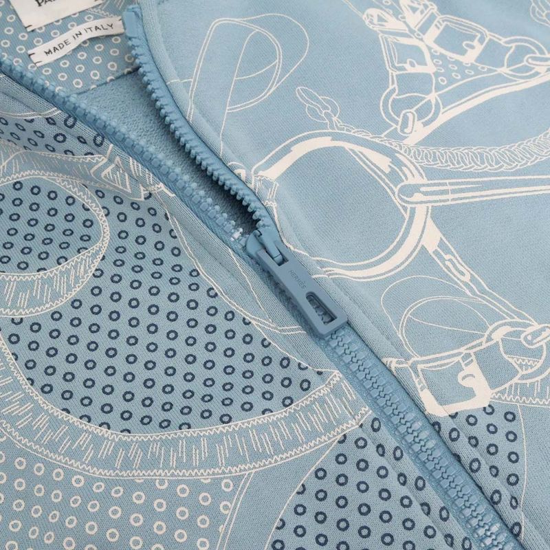 Hermes Jacket Eperon D'or Finesse 38 Light Blue