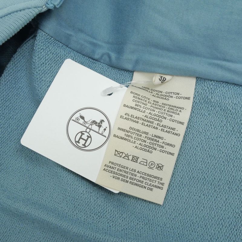 Hermes Jacket Eperon D'or Finesse 38 Light Blue