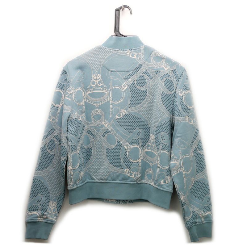 Hermes Jacket Eperon D'or Finesse 38 Light Blue