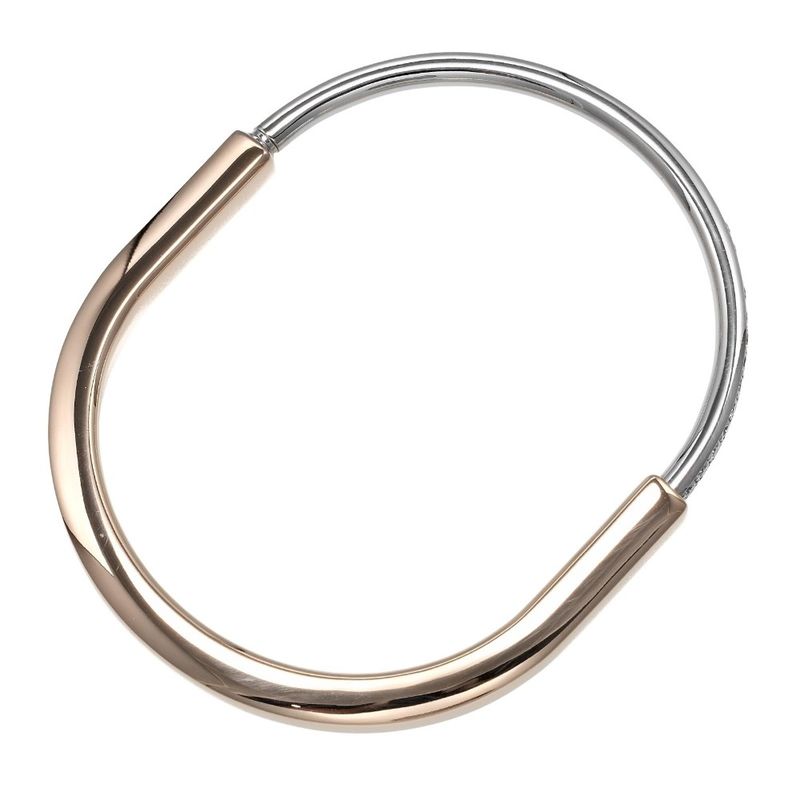 Tiffany & Co. Lock 18K Pink Gold 18K White Diamond Bracelet