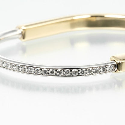 Tiffany & Co. Lock 18K Yellow Gold 18K White Diamond Bracelet