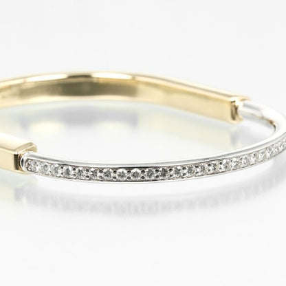 Tiffany & Co. Lock 18K Yellow Gold 18K White Diamond Bracelet
