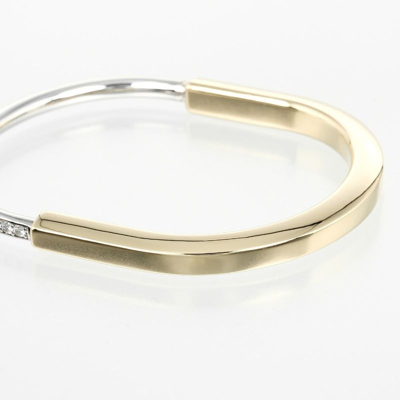 Tiffany & Co. Lock 18K Yellow Gold 18K White Diamond Bracelet