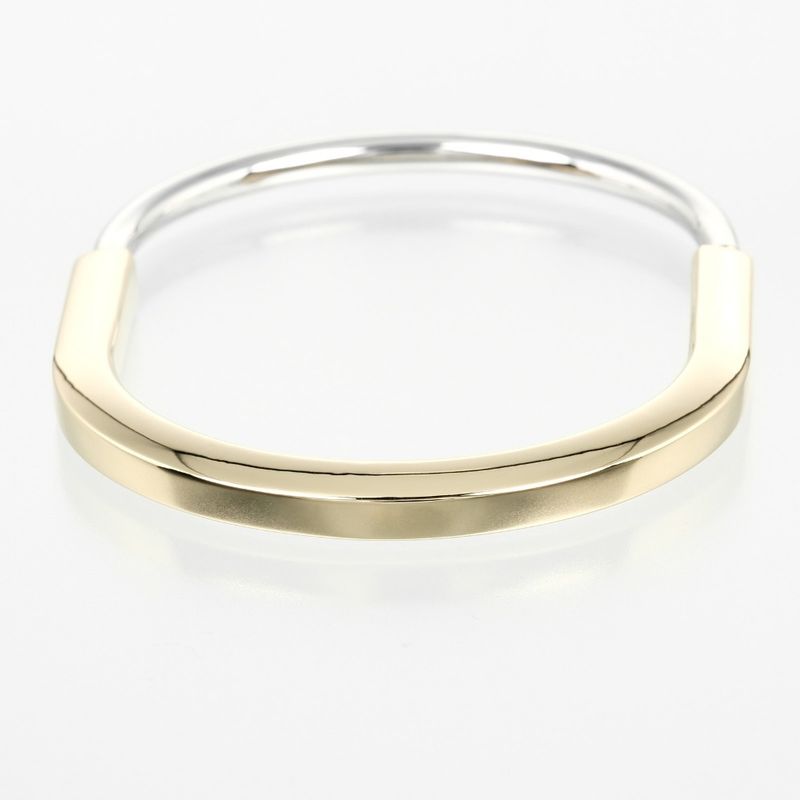 Tiffany & Co. Lock 18K Yellow Gold 18K White Diamond Bracelet