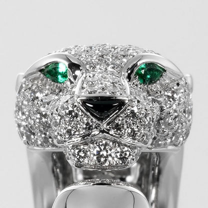Cartier Pantel Gold Diamond Emerald Ring