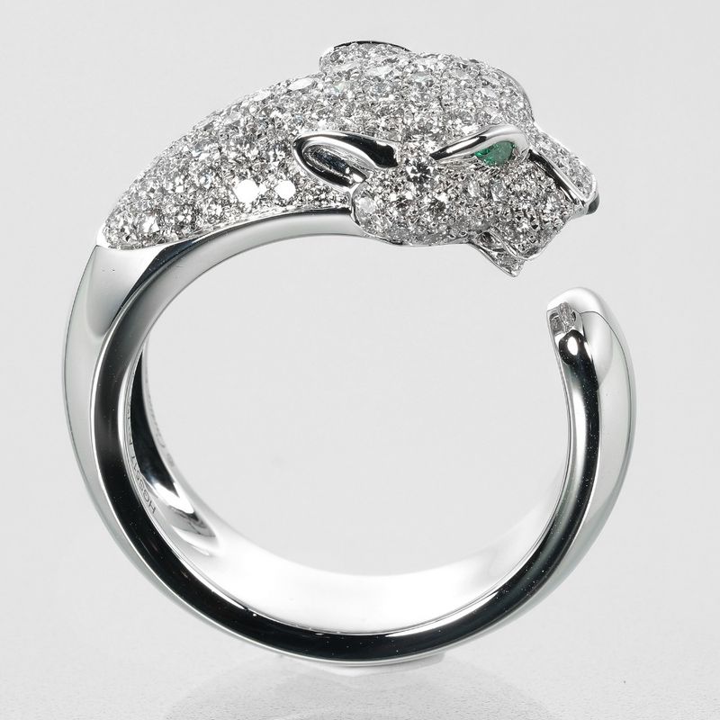 Cartier Pantel Gold Diamond Emerald Ring