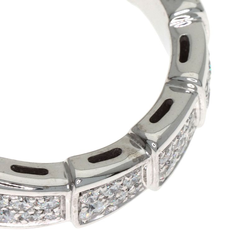 Bvlgari Serpenti Full Eternity Diamond 51 Ring 18K White Gold