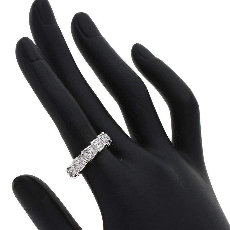 Bvlgari Serpenti Full Eternity Diamond 51 Ring 18K White Gold