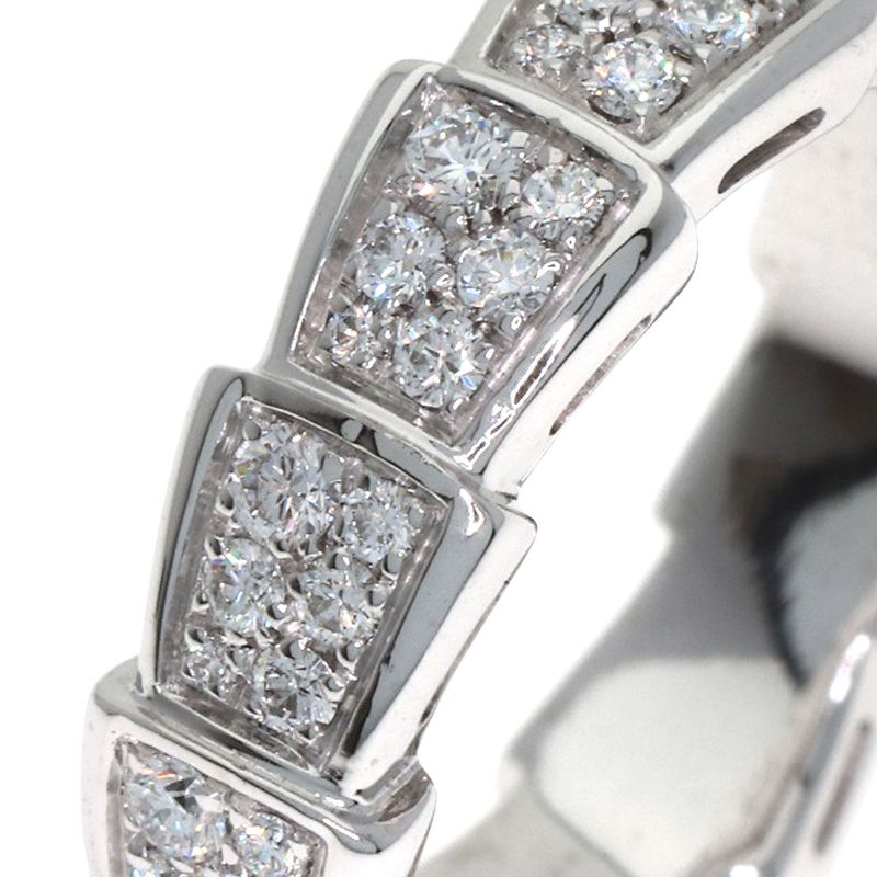 Bvlgari Serpenti Full Eternity Diamond 51 Ring 18K White Gold