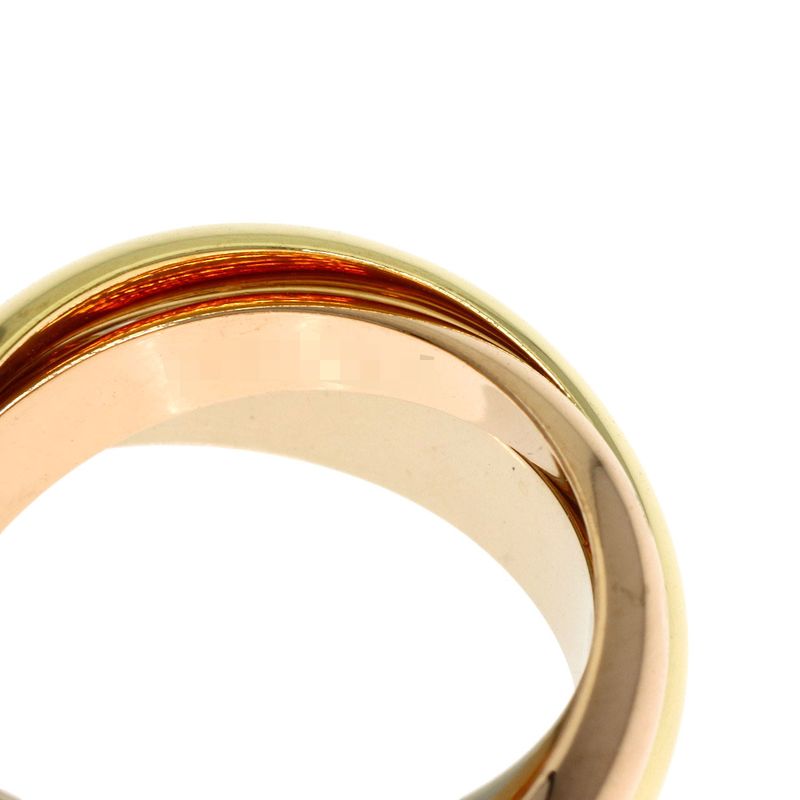 Cartier Trinity MM 49 Ring 18K Yellow Gold 18K Pink White