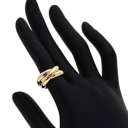 Cartier Trinity MM 49 Ring 18K Yellow Gold 18K Pink White