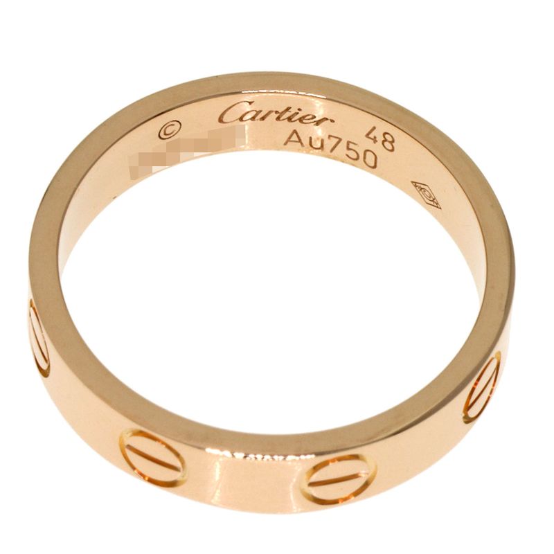 Cartier Mini Love Ring 48 18K Pink Gold