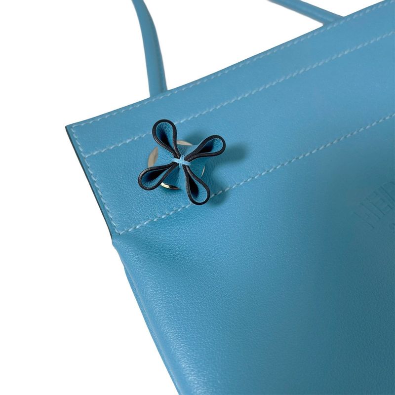 Hermes Sac Ali Nu Ali Numini Bicolor Mini Shoulder Bag Blue