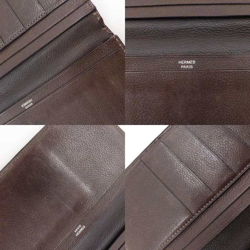 Hermes Mc2 Fleming Leather Brown Billfold