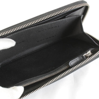 Bvlgari Weekend Round Zip Wallet Leather Black — view 8
