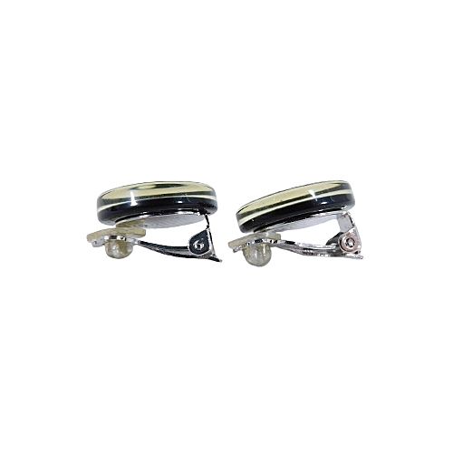 Chanel Earrings CC Logo Rhinestone Black
