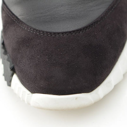 Hermes Leather Bouncing Sneakers Shoes Black White 37