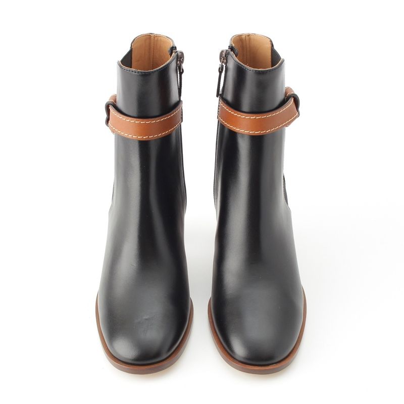 Loewe Gate Leather Side Gore Short Boots Shoes Black 39