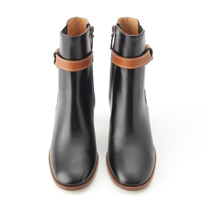 Loewe Gate Leather Side Gore Short Boots Shoes Black 39