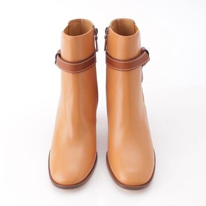 Loewe Gate Leather Side Gore Short Boots Shoes Gold 39