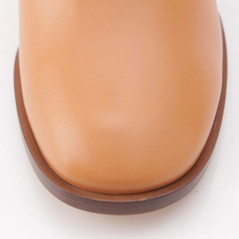Loewe Gate Leather Side Gore Short Boots Shoes Gold 39