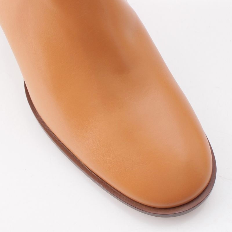 Loewe Gate Leather Side Gore Short Boots Shoes Gold 39