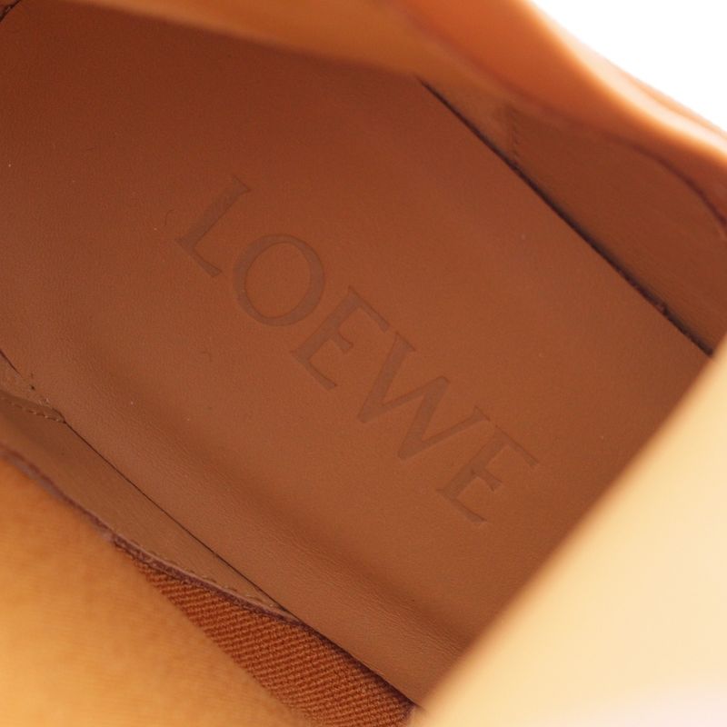 Loewe Gate Leather Side Gore Short Boots Shoes Gold 39