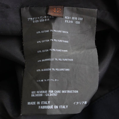 Prada Logo Belt Skirt Knee Length Navy 42