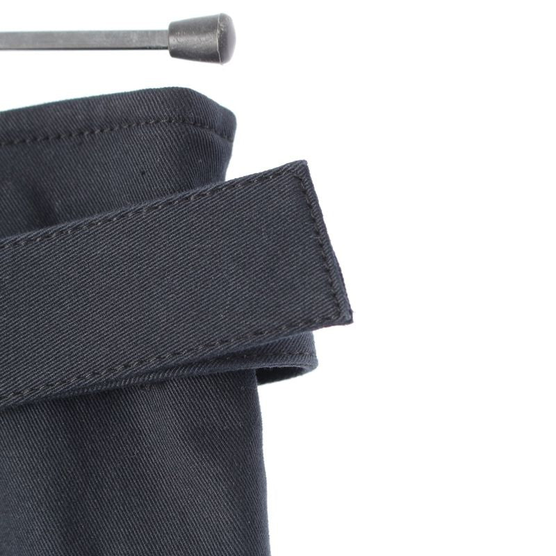 Prada Logo Belt Skirt Knee Length Navy 42