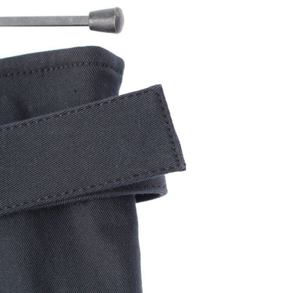 Prada Logo Belt Skirt Knee Length Navy 42