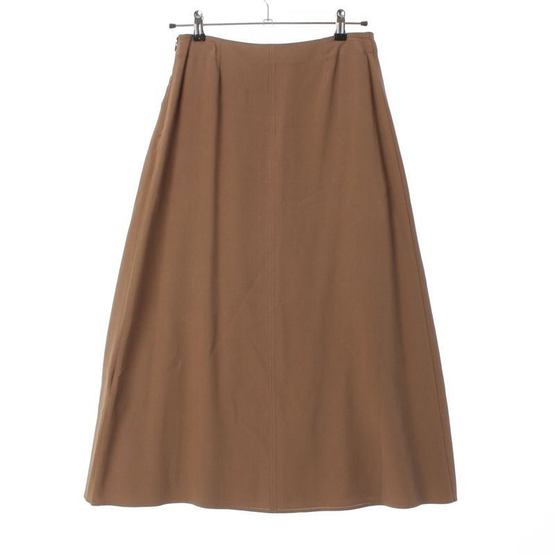 Hermes Silk Chaine D'ancre Buckle Long Skirt Maxi Length Beige 36