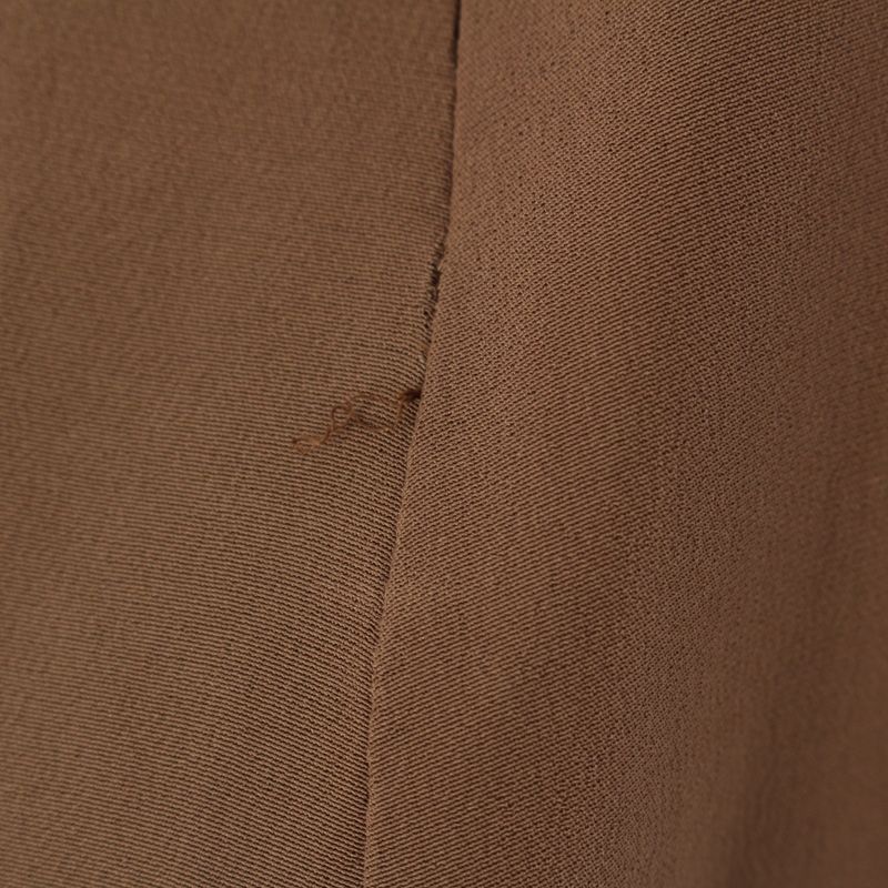 Hermes Silk Chaine D'ancre Buckle Long Skirt Maxi Length Beige 36