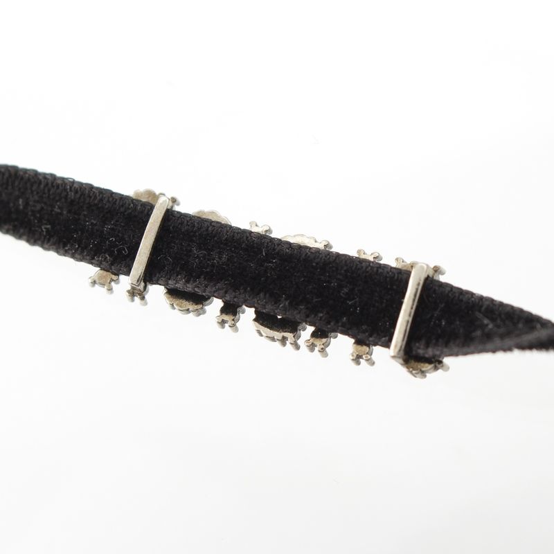 Dior J'adior Rhinestone Choker Necklace Black
