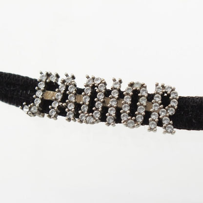 Dior J'adior Rhinestone Choker Necklace Black